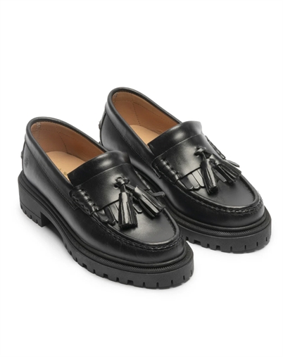 Playboy Footwear - The Edith Loafers - Black Leather